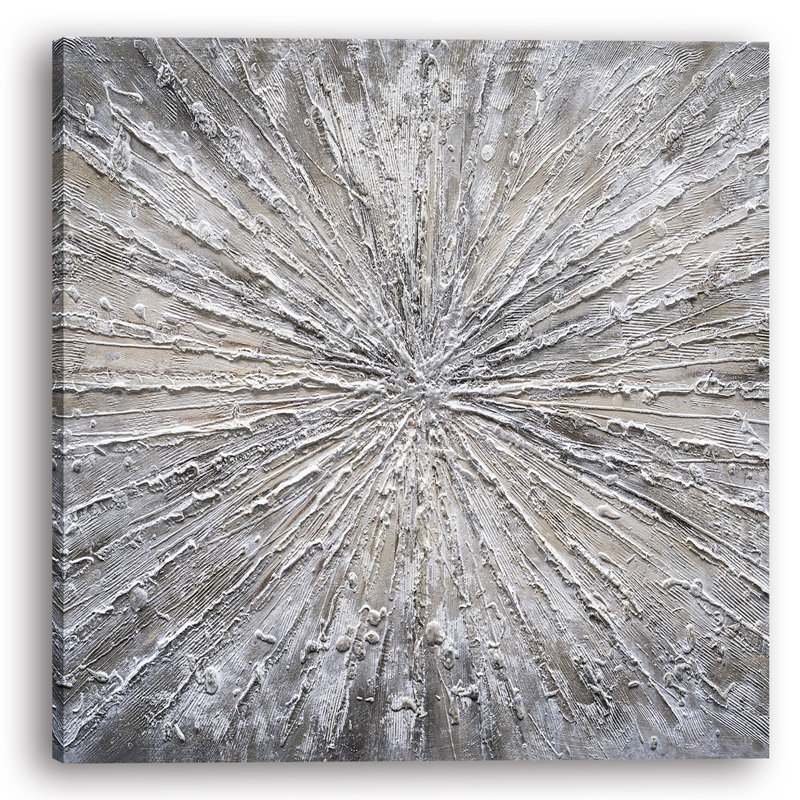 Abstrait - peinture sur toile tendue, H 30 po x l 30 po x P 1,5 po