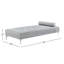 Canapé-lit en velours avec coussin Melange, gris