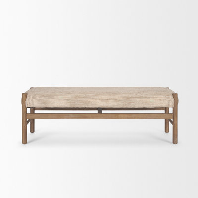 Banc en bois brun foncé Dromain