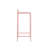 Svelte Minimalist 29.5" Seat Height Pink Metal Armless Low Back Bar Stool with Integrated Footrest for Kitchen Islands and Home Bars-1368034309