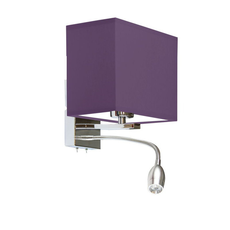 Audreena LED Armed Sconce, Chrome, Violet