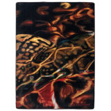 Tapis rouge / noir à motif abstrait Toslon