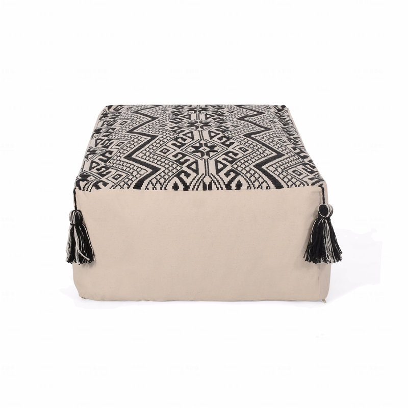 Repose-pieds rectangulaire, noir naturel | Idée de cadeau