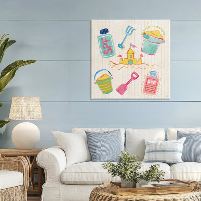 Fun In The Sun Beach Pails Canvas, design by Dina June