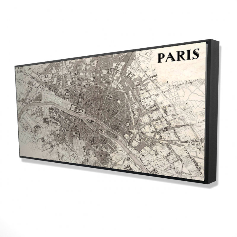 Paris - 24"x48" Framed canvas