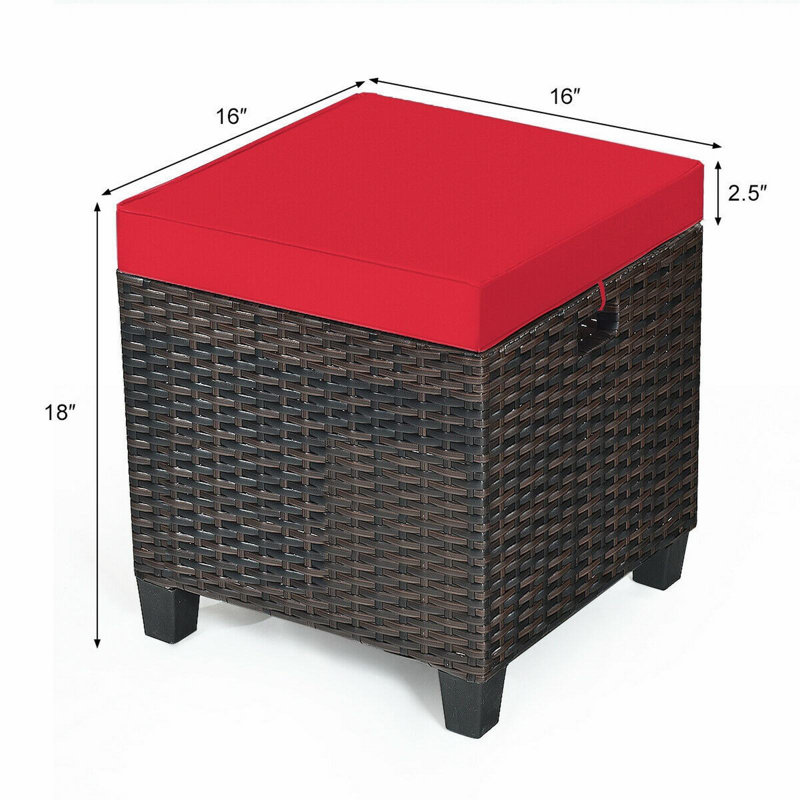 Wicker Outdoor Ottoman