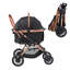 Poussette pour animal de compagnie, poussette pour chien à 4 roues pivotantes avec freins, capacité de poids de 66 lb, poussette pour chiot avec support amovible, panier de rangement et coussin pour animal de compagnie, pour petits et moyens chiens