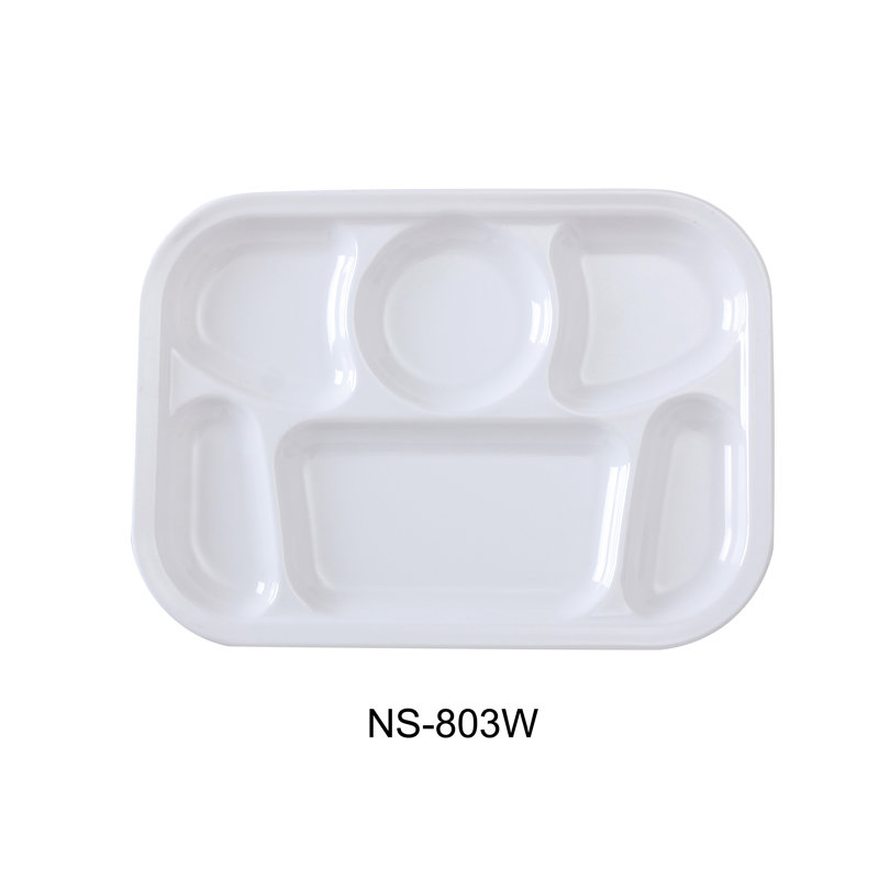 Plat de service en mélamine Nessico, Blanc