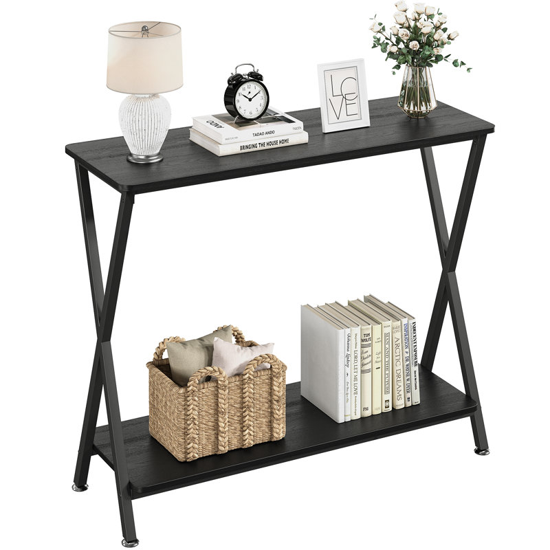 Thaliah Console Table, Black, 31.89" H x 31.49" W x 11.81" D