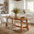 63-Inch Solid Wood Dining Table, Farmhouse Rectangular Kitchen Dinner Table For 4-6 People