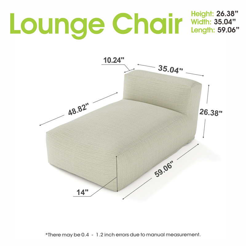 Chaise longue d'extérieur en oléfine, Vert clair