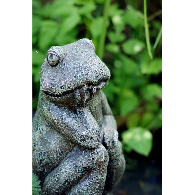 Thinking Frog Garden Statue