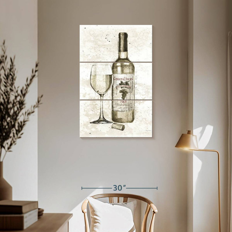 Yarlin Pencil Wine II, 57" H x 36" W