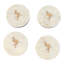 Ensemble de 4 sous-verres en marbre Flamingo - Blanc