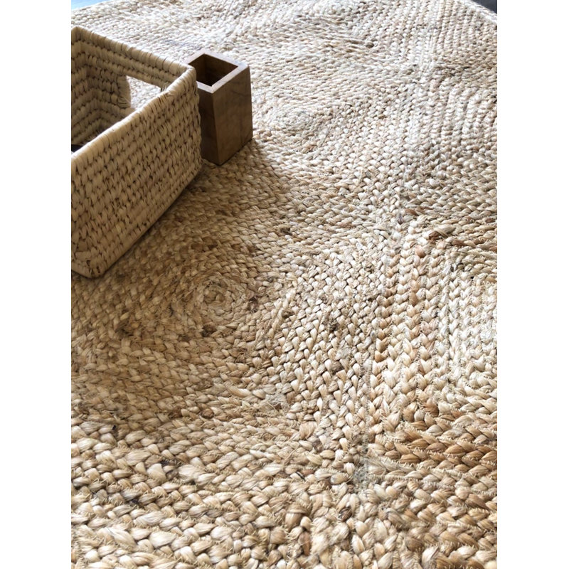Tapis beige tressé à la main Kennon, Rectangle 3 pi x 5 pi