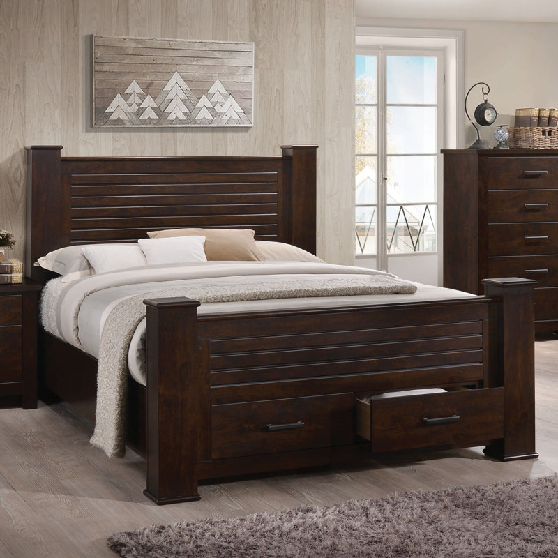 Lit plateforme avec rangement Hilburn, Grand