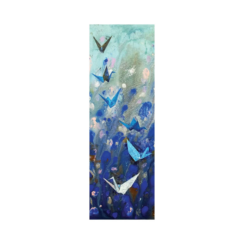 Origami Cranes by Michael Creese - Wrapped Canvas Panoramic Painting, 30.48 cm H x 91.44 cm W x 1.91 cm D