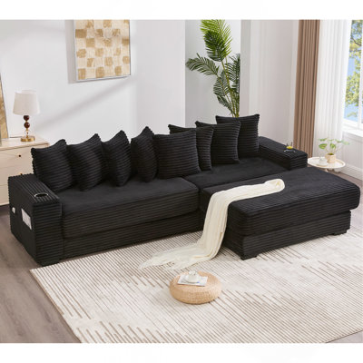 Canapé modulaire en L 110,75 po