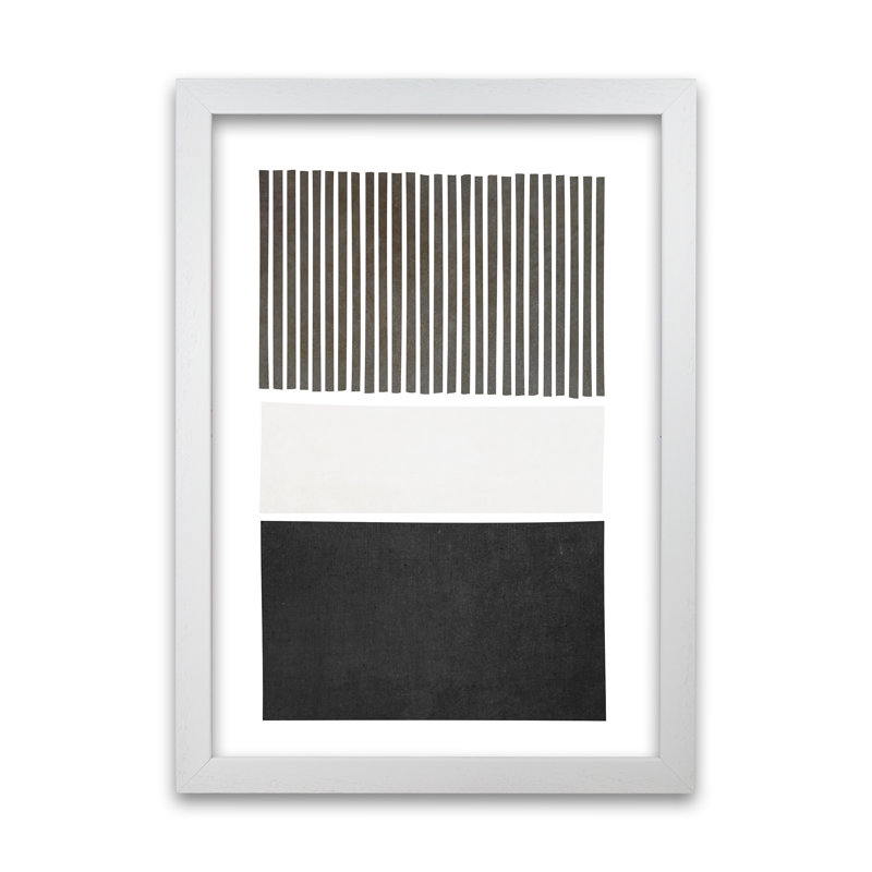 Mid Century Modern Art Original - Print, White Frame, 84cm H x 59cm W x 3cm D