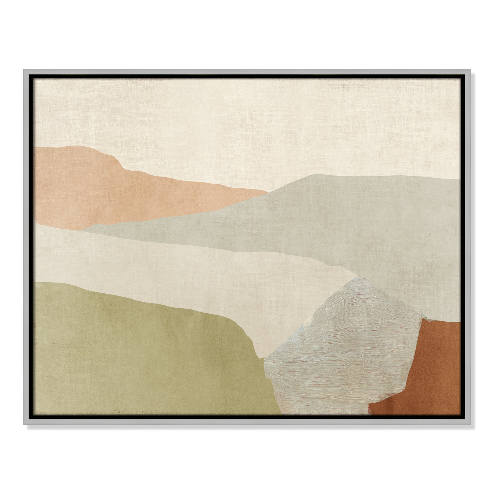 Elspeth "Pastel Views" Painting, 23.5" H x 29.5" W, Silver