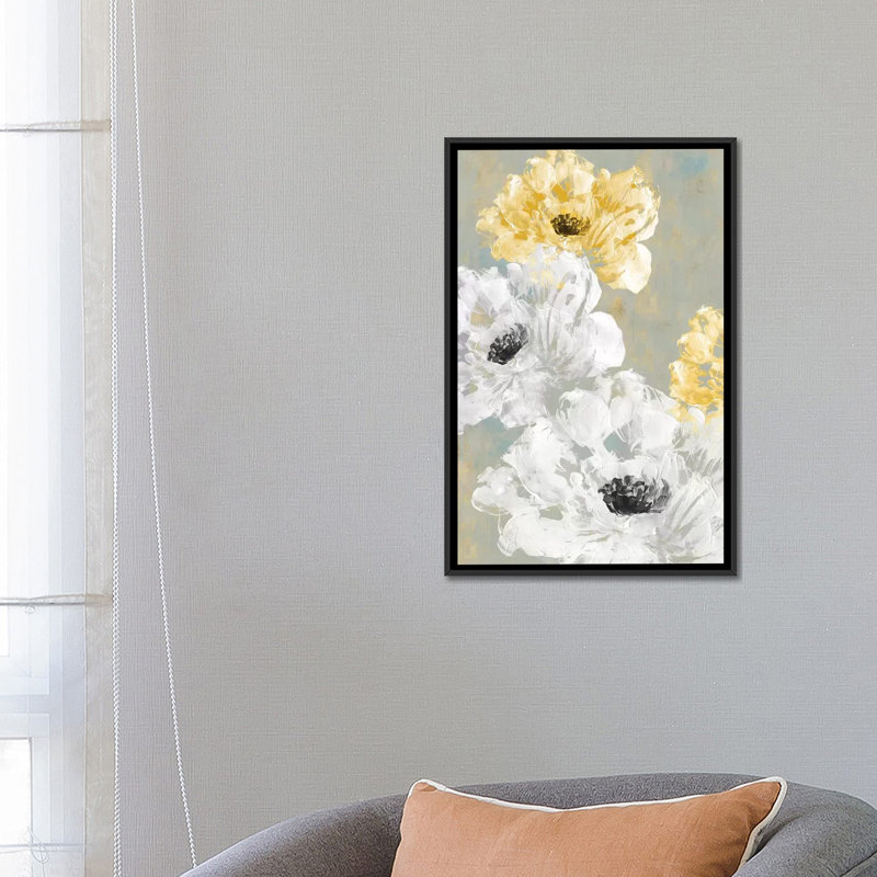 « neutral contrast ii », impression sur toile, H 26 po x l 18 po x P 1,5 po, Toile avec cadre noir, Pas de tapis