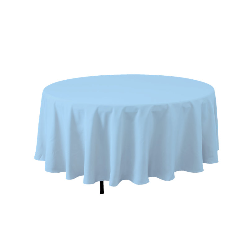 Kendleton Round Tablecloth, Blue, 132" x 132"