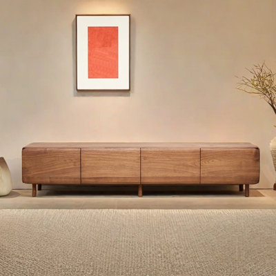 Modern simple black walnut TV cabinet