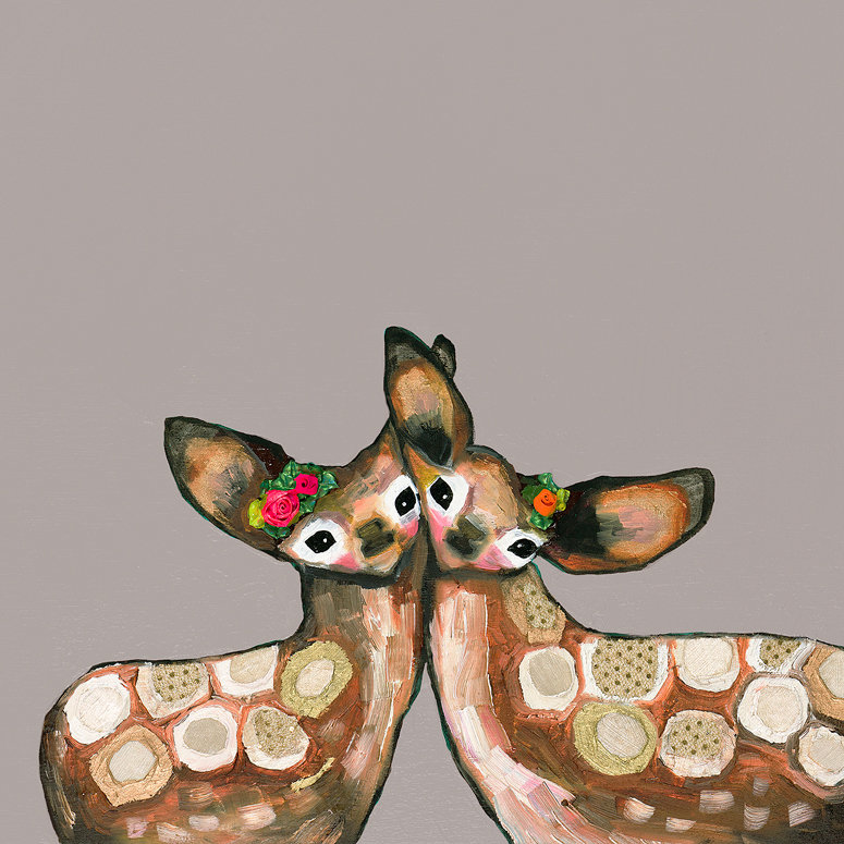 «Fawn Duo», reproduction sur toile tendue, H 16 po x l 16 po