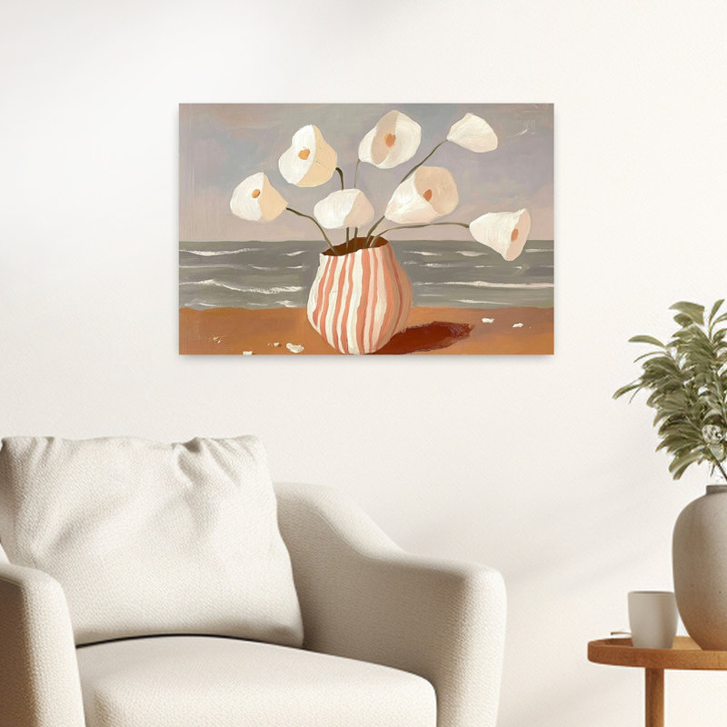 Art mural moderne moderne bord de mer, H 24 po x l 16 po