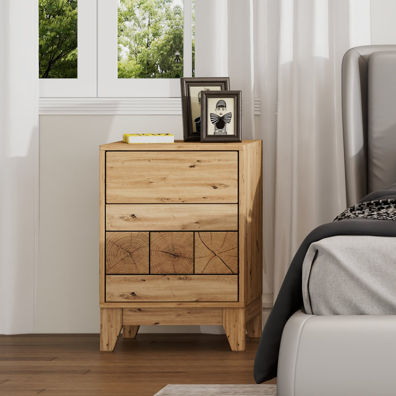 Bonne 15.75'' W Nightstand, Beige