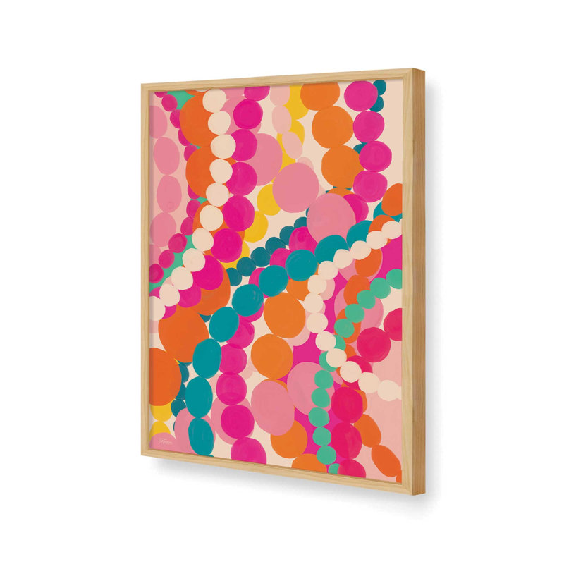 «Bright Beads» par Cat Thurman Designs, reproduction d'art, Tanné, L 18 po x H 24 po, Impression encadrée