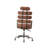 Vintage , High Back Office Chair, , 360 - Degree Swivel Function, Seat Height Adjustable, Leather Padded And Seat, 5 Star Metal Base With Chair In Style, Adjustable  42" 45" , Cushioned Frame Armrest-1304187313