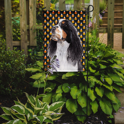Drapeau de jardin brûlé bonbon d'Halloween à 2 côtés