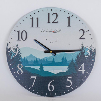 Horloge murale Mountain View In Blues
