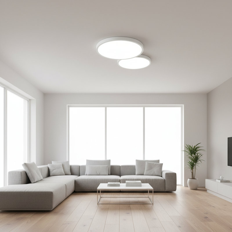 2-Pack 12" LED Flush Mount Ceiling Light, Dimmable, Adjustable 3000K-6500K