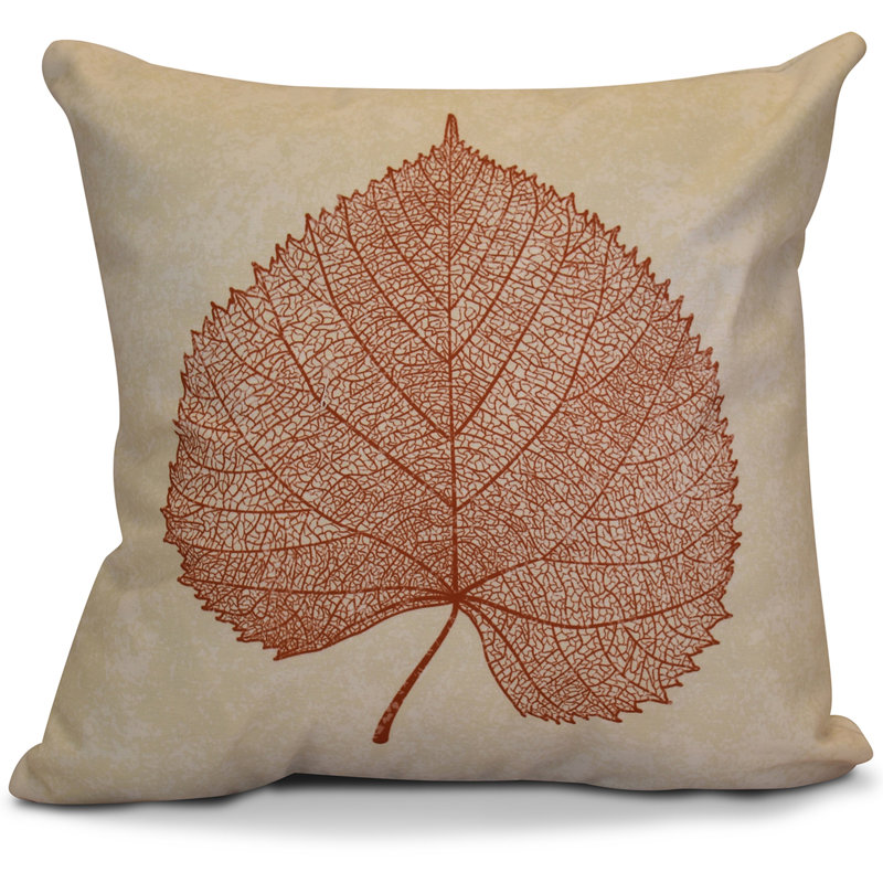 Housse de coussin d'extérieur carré, H 20 po x l 20 po x P 2 po, Rouille
