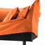 Chenille orange 2 pièces avec housse amovible, coussins d'appoint à dossier haut et à dossier luxueux, cadre en bois pour un soutien solide, assemblage latéral facile à installer-1216293380-1216293381