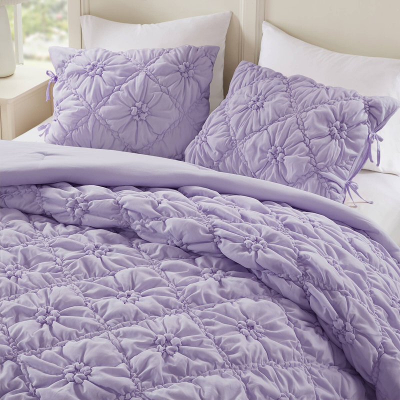 Cozy Full Queen Bedding Sets, Microfiber Floral Shabby Chic Home Comfort