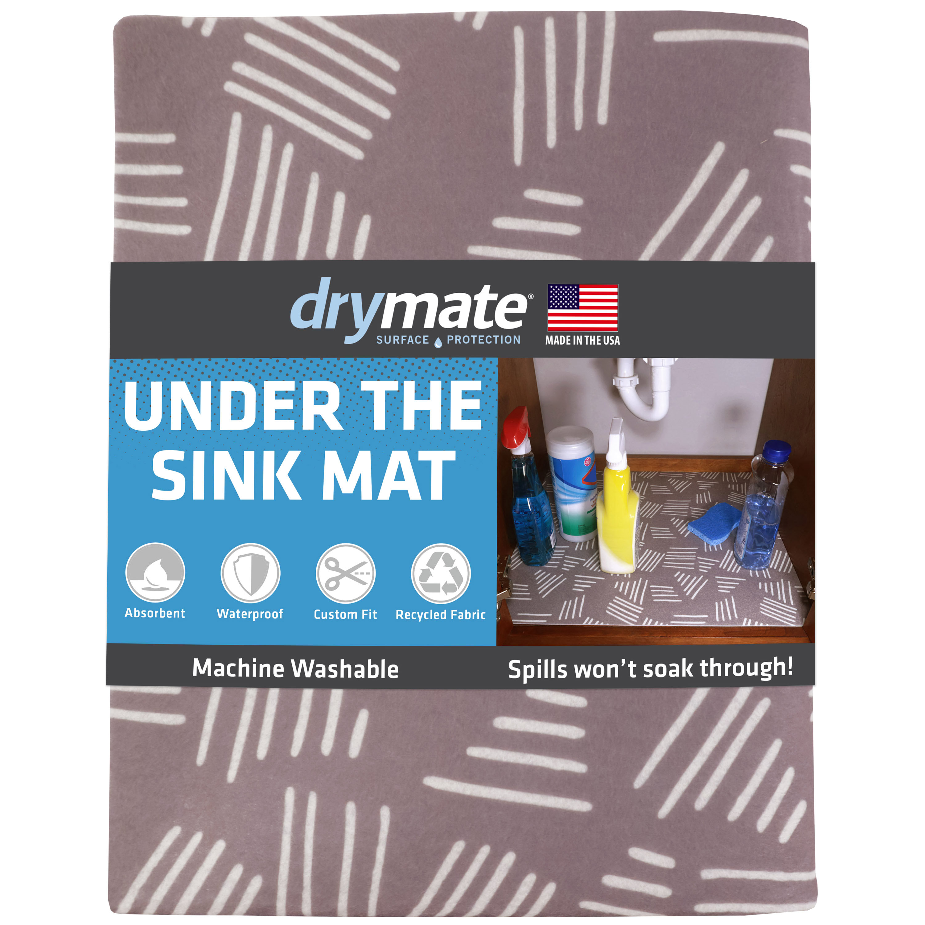 Drymate Premium Under Sink Mat, Shelf & Drawer Liner For Kitchen & Bath
