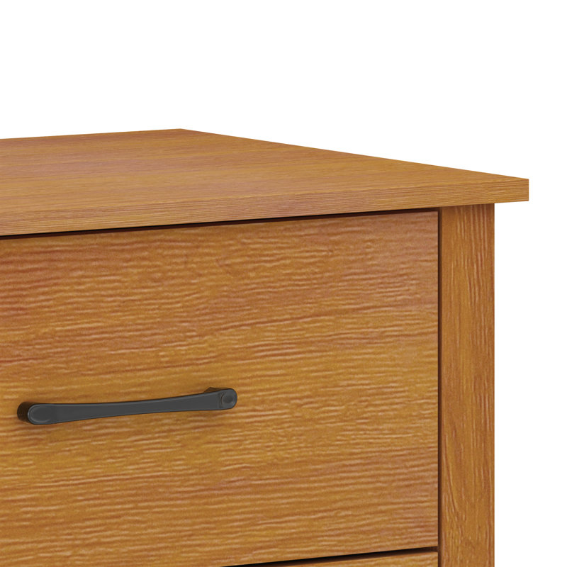 Commode 5 tiroirs H 46,7 po Walter, Noyer ambré