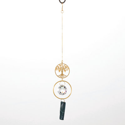 Tree of Life Suncatcher with Smoke Stone