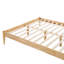 Grand lit en bois massif avec tête de lit rembourrée en molleton, panneaux latéraux, pieds fuselés élégants, cadre d'assemblage simple, expérience de sommeil confortable, style de pieds, rangement inférieur-1594482385