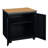 Pasqual Steel Mobile Locking Utility/Fax/Copy Table 30" X 23.25" - Medium Oak Top, Black Base-122430400