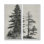 «Vintage Pine Trees On Mountain», impressions sur toile de pin, art mural nature noir 2 pièces