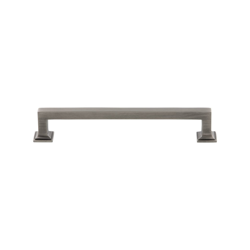 Grandeur Geneva 6" Brass Handle Pull, Antique Pewter