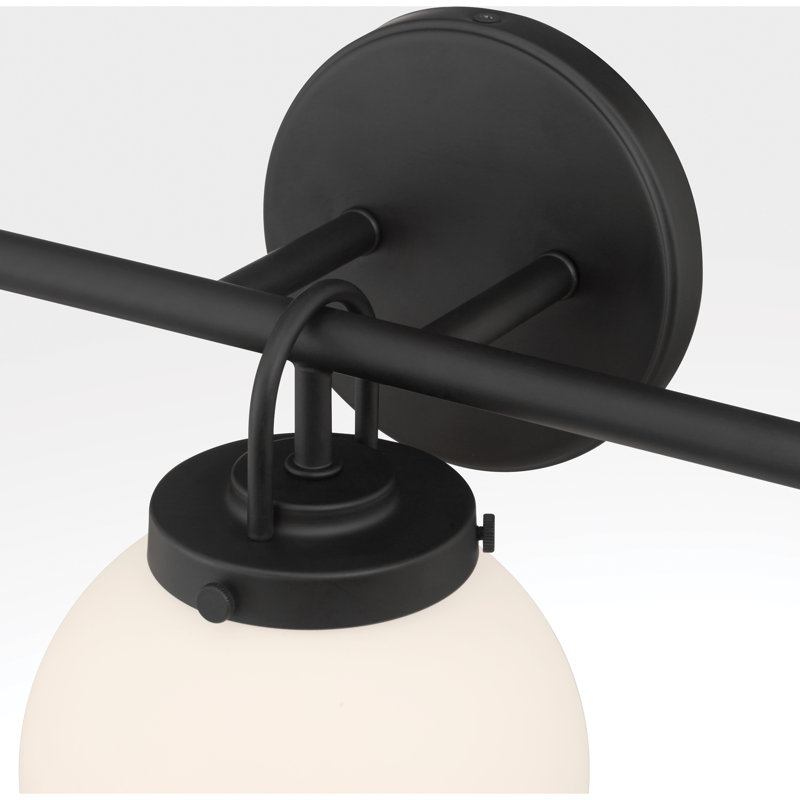 Meuble-lavabo 3 lumières 24 po Ortesa, H 10,5 po x l 24 po x P 6,5 po, Noir, Trois lumières