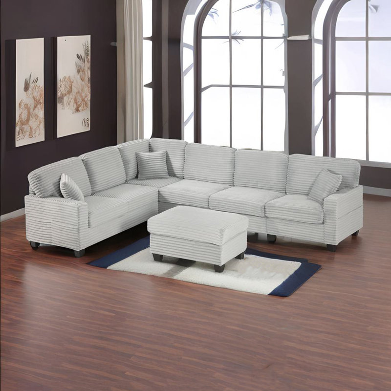 U-shaped Sectional Sofa, Gray