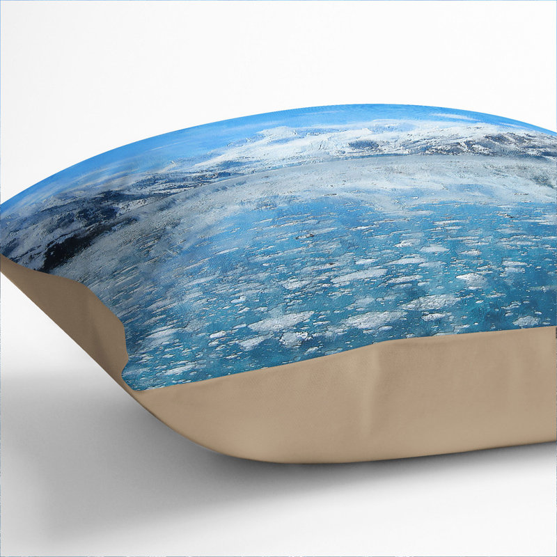 Alaskan Mountain and Lake Vol.2 Scatter Cushion, 40cm H x 40cm W x 15cm D, Stone