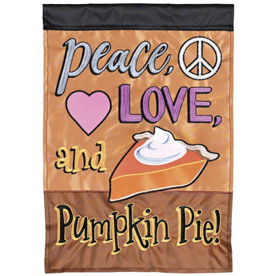 Garden Flag Peace Love Pumpkin Pie