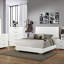 Table de chevet blanche 2 tiroirs ultrabrillante
